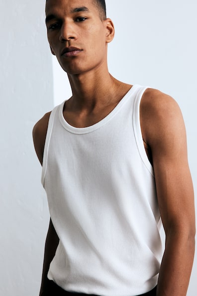 Slim Fit Ribbed Tank Top